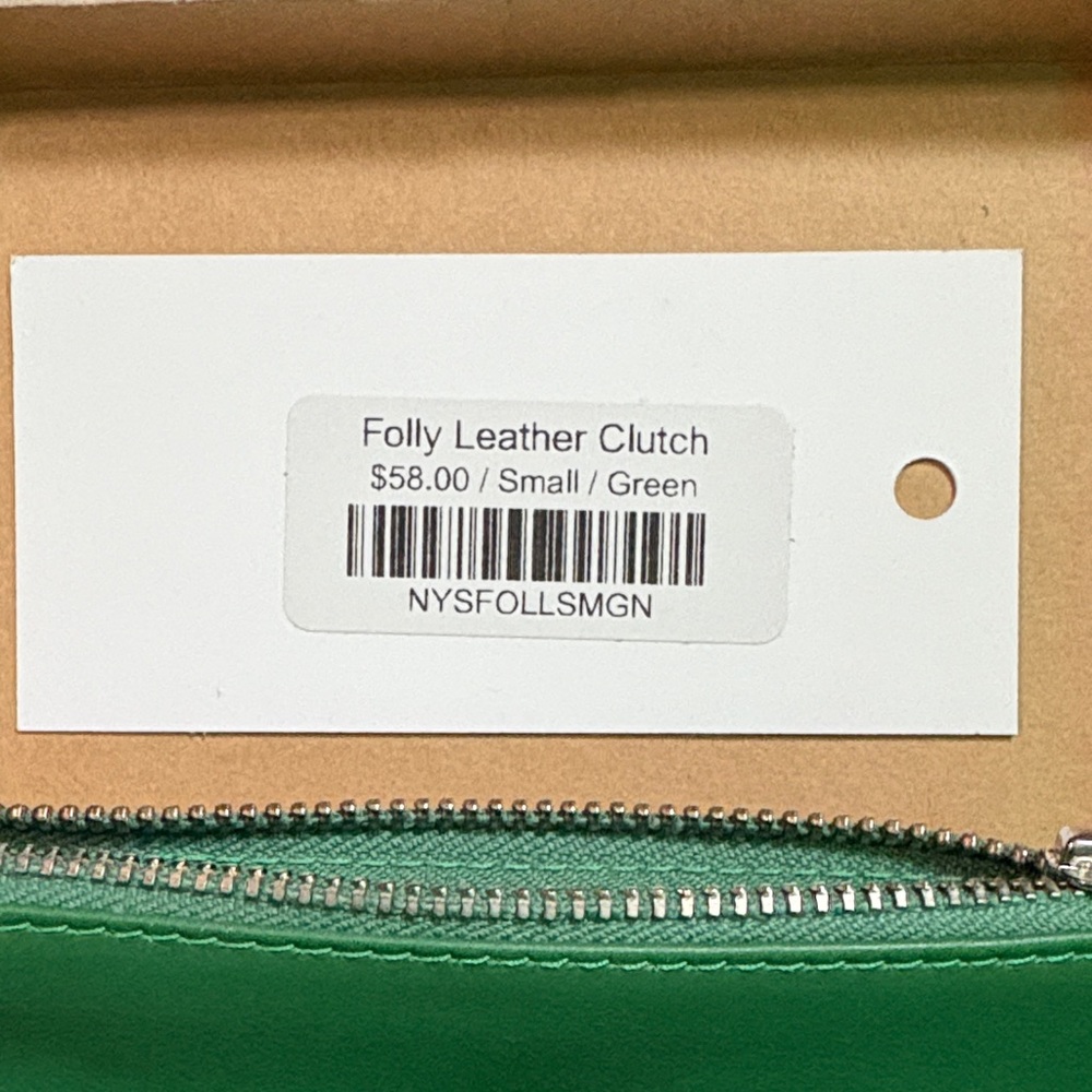 Eleish Van Breems Green Folly Leather Clutch - Picture 3 of 3